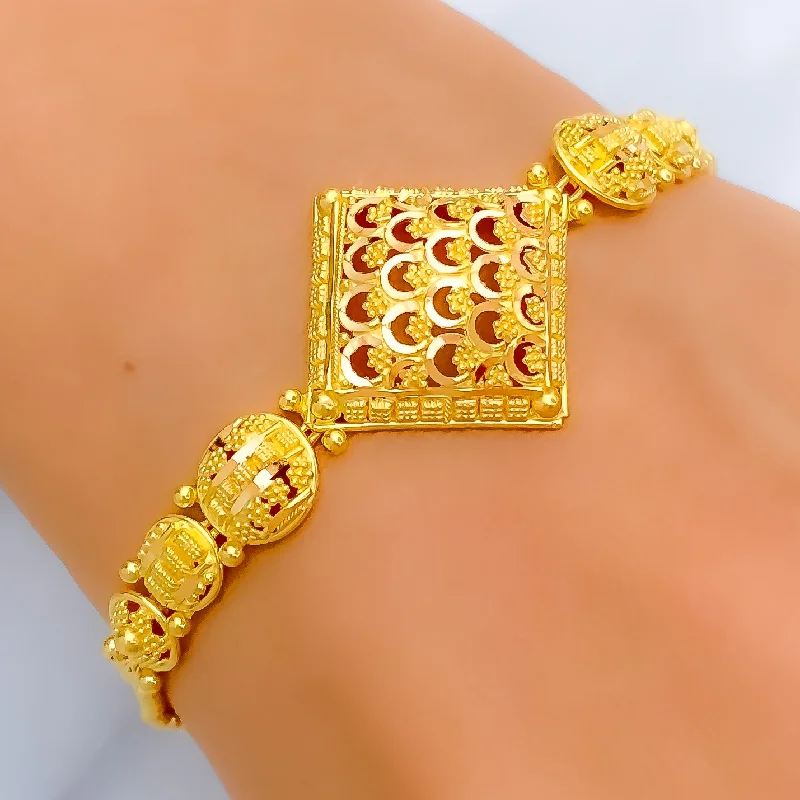 Women’s zodiac bracelets-Elevated Regal 22k Gold Bracelet