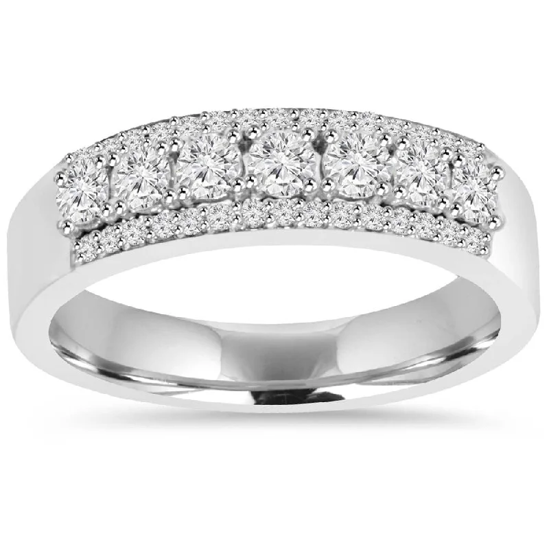 Women’s luxury engagement rings-3/4ct Diamond Wedding Ring White Gold