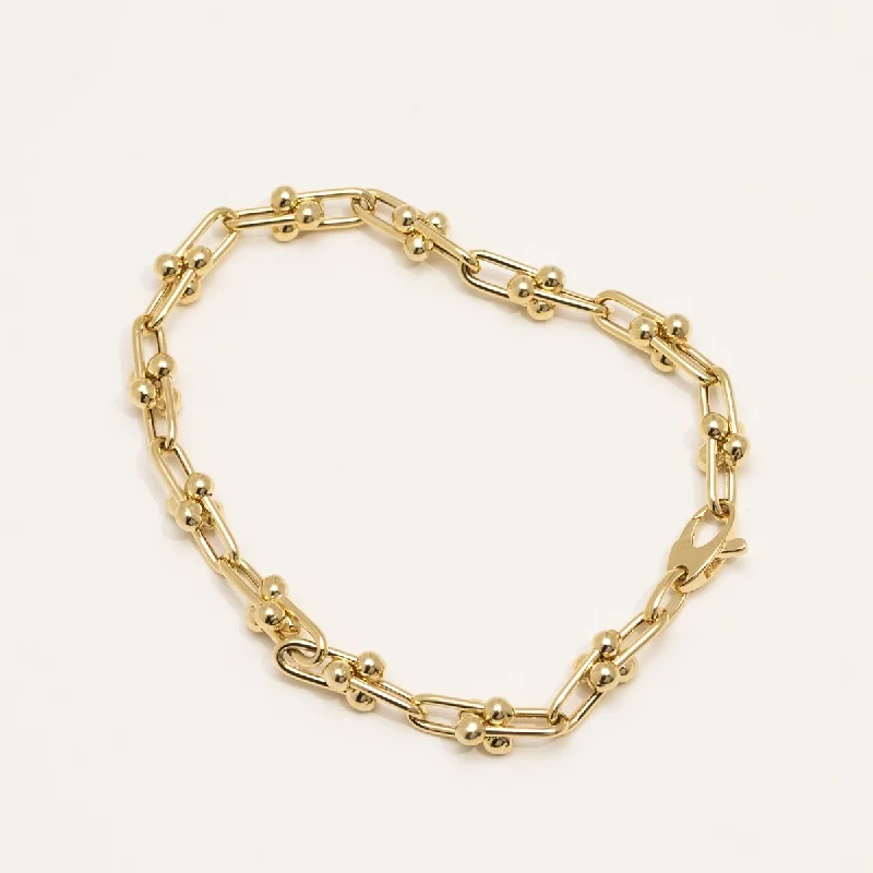 Women’s romantic bracelets-U Link Bracelet in 14kt Yellow Gold