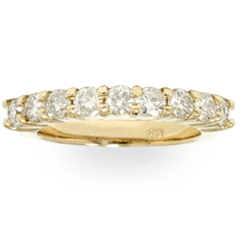 Women’s eco-friendly engagement rings-1ct Diamond Wedding Ring Yellow Gold Ring Band