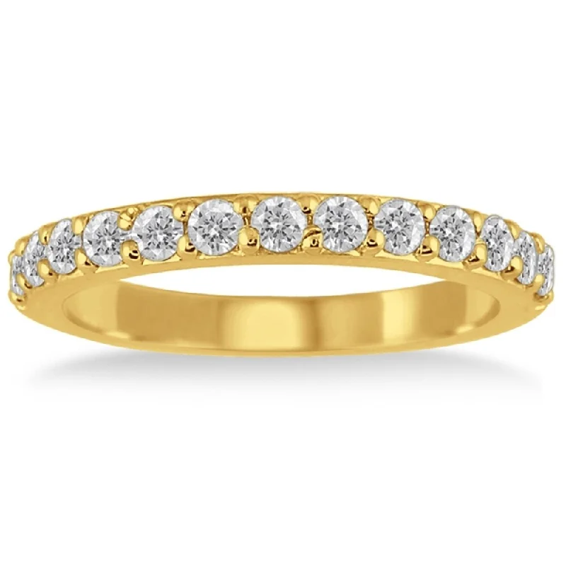 Women’s affordable diamond engagement rings-1/2 Carat TW Diamond Wedding Band in 10K Yellow Gold