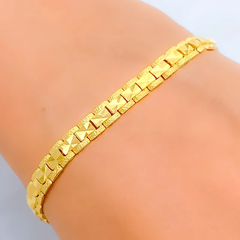 Women’s custom engraved bracelets-Exquisite Charming 22k Gold Bracelet - on hold for bill