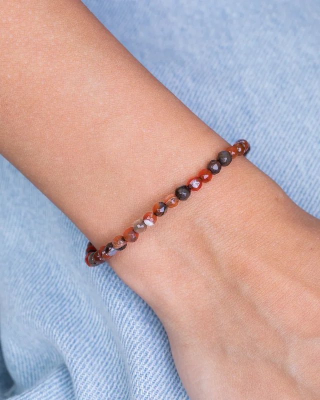 Women’s woven bracelets-Colored Orange & Brown Bracelet