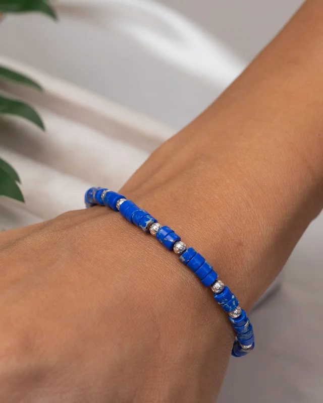 Women’s crystal bracelets-Jasper Blue Bracelet