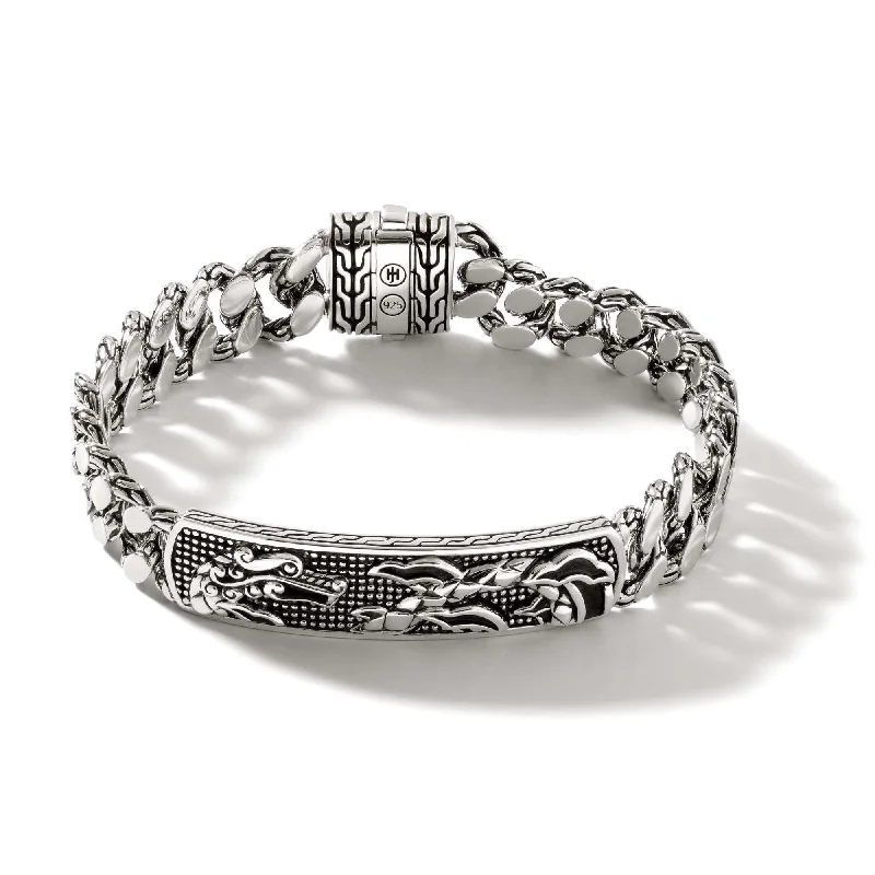 Women’s eternity bracelets-John Hardy Naga Curb Link Bracelet in Sterling Silver