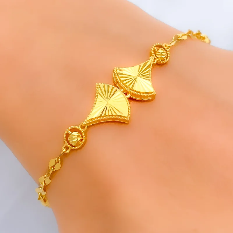 Women’s custom bracelets-Elegant Attractive 21k Gold Bracelet